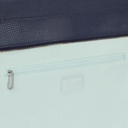 Tote bag grande em pele azul-marinho TOUS Miranda