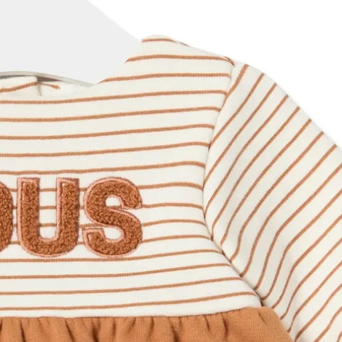 Vestido de bebé para menina Classic cor-de-laranja