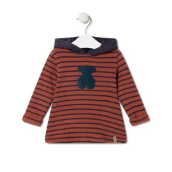 Vestido de menina com capuz Blue azul marinho
